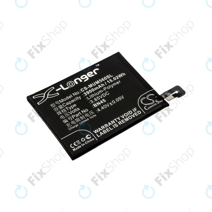 Bateria dla Xiaomi Redmi Note 5, Redmi Note 5 Pro, 3900mAh, Li-Pol, 3.85 V, BN45, HQ