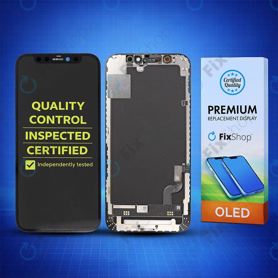 Wyświetlacz Hard OLED dla iPhone 12 Mini, Ekran dotykowy z ramką, FixPremium