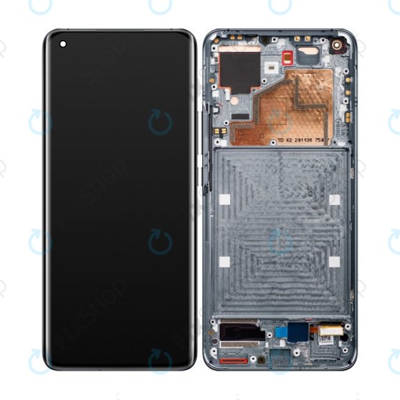 Wyświetlacz OLED do Xiaomi Mi 11 M2011K2G, Ekran dotykowy z ramką, Midnight Gray