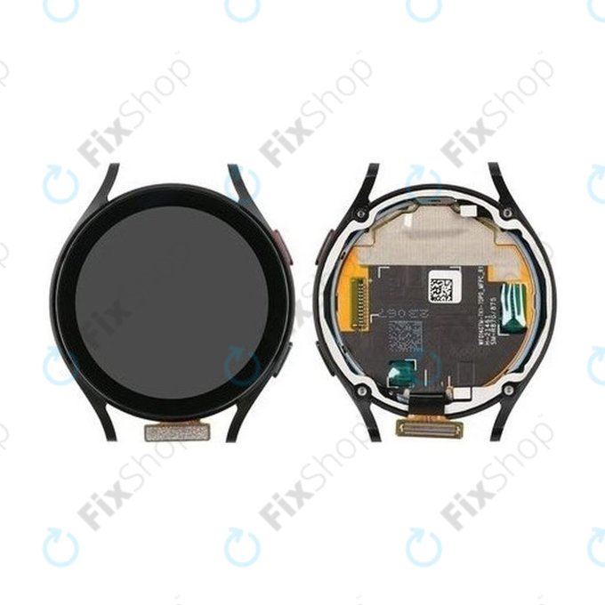 Wyświetlacz do Samsung Galaxy Watch 4 44mm R870 R875, Ekran dotykowy i ramka, GH97-26410A, Czarny, Black, Genuine Service Pack