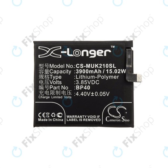 Bateria dla Redmi K20 Pro, Redmi M1903f11a, Redmi M1903f11c, 3900mAh, Li-Pol, 3.85 V, BP40, HQ