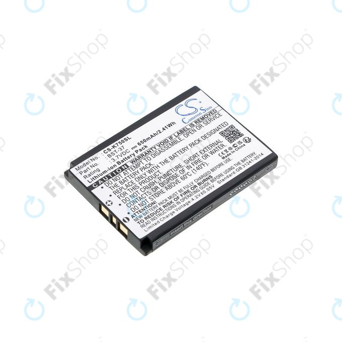 Bateria do Sony Ericsson, 650mAh, Li-Ion, 3.7V, BST-37, HQ