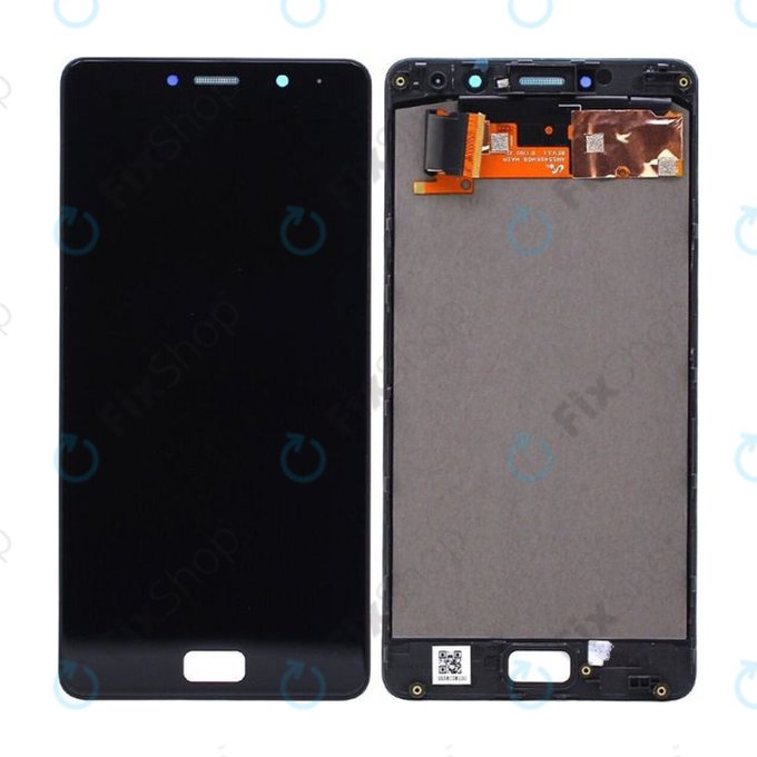 Wyświetlacz do Lenovo P2 P2a42, Ekran dotykowy z ramką, Czarny, Black, TFT