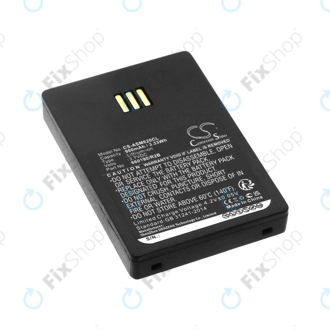 Bateria do Siemens Openstage WL3, Ascom, Aastra, Innovaphone, 900mAh, Li-Ion, 3.7V, 660190/R2B, HQ
