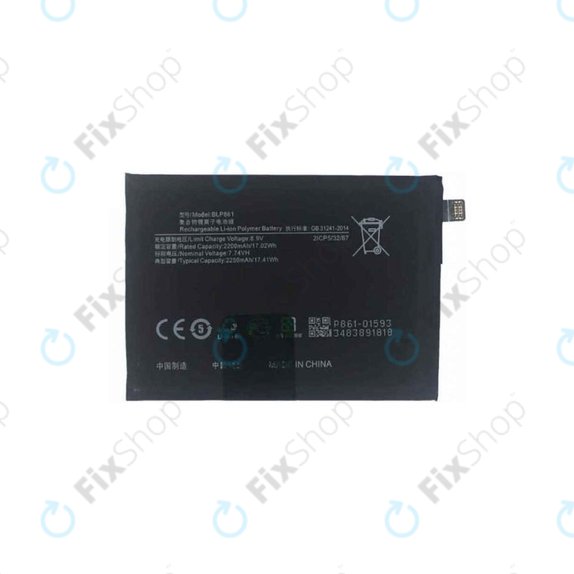 Bateria do OnePlus Nord 2T CPH2399, CPH2401, BLP861, 4500mAh