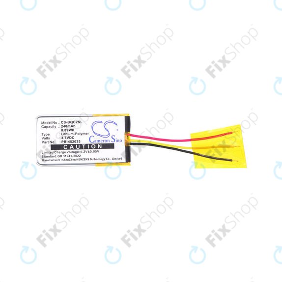 Bateria do Bose QC20, 240mAh, Li-Pol, 3.7V, PR-452035, HQ