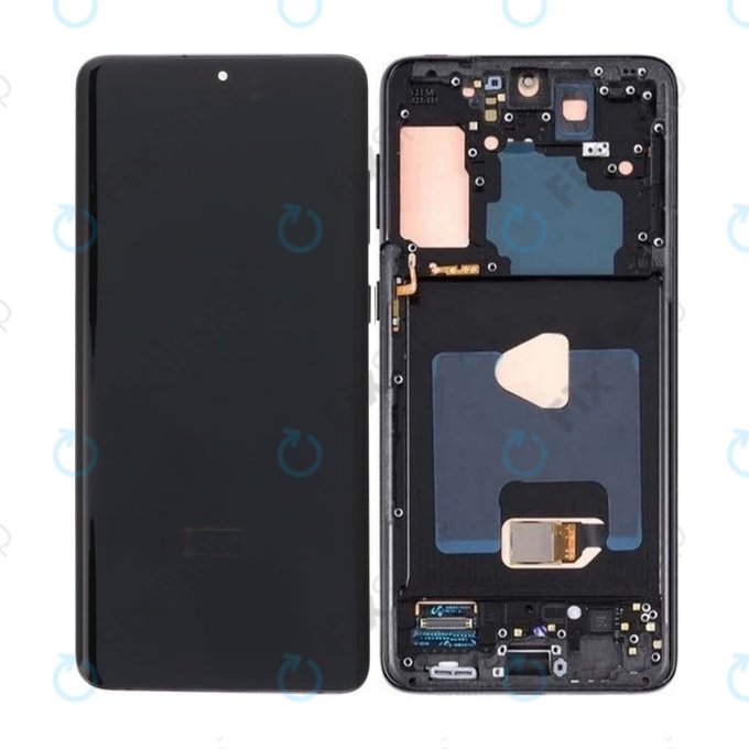 Wyświetlacz OLED do Samsung S21 Plus G996B, Ekran dotykowy z ramką, Phantom Black