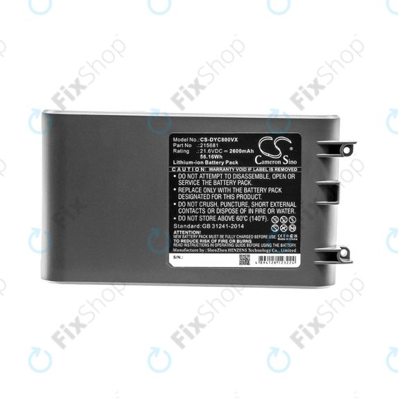 Bateria do Dyson V8, 215681, PM8-US-HFB1497A, Li-Ion, 21,6V 2600mAh, HQ