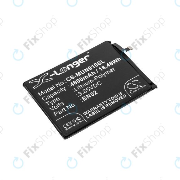 Bateria dla Xiaomi Redmi Note 9 Pro, 4800mAh, Li-Pol, 3.85 V, BN52, HQ