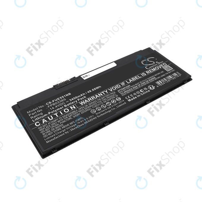 Bateria do Fujitsu Lifebook E4411, E448, E458, 3450mAh, Li-Pol, 14.4V, FPB0338S, HQ