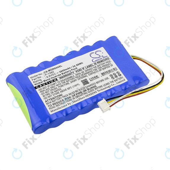 Bateria do Chauvin Arnoux 6116, 8335, Scopix Mobiles Oscilloscope II, Megger CA 6543, 3600mAh, Ni-MH, 9.6V, P-1482, HQ