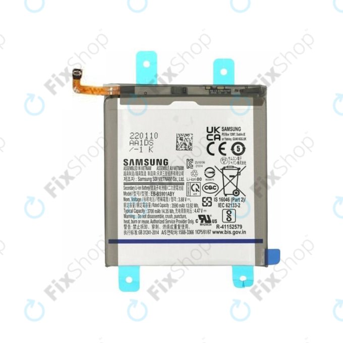 Bateria do Samsung S22 S901B, EB-BS901ABY, 3700mAh, GH82-27494A, Genuine Service Pack
