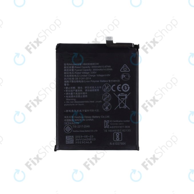 Bateria do Huawei P30, HB436380ECW, 3650mAh