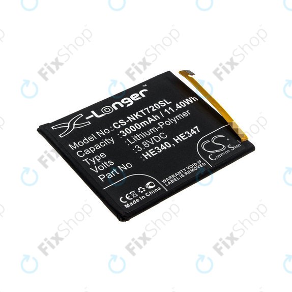 Bateria dla Nokia 7.1, 3000mAh, Li-Pol, 3.8 V, HE340, HQ