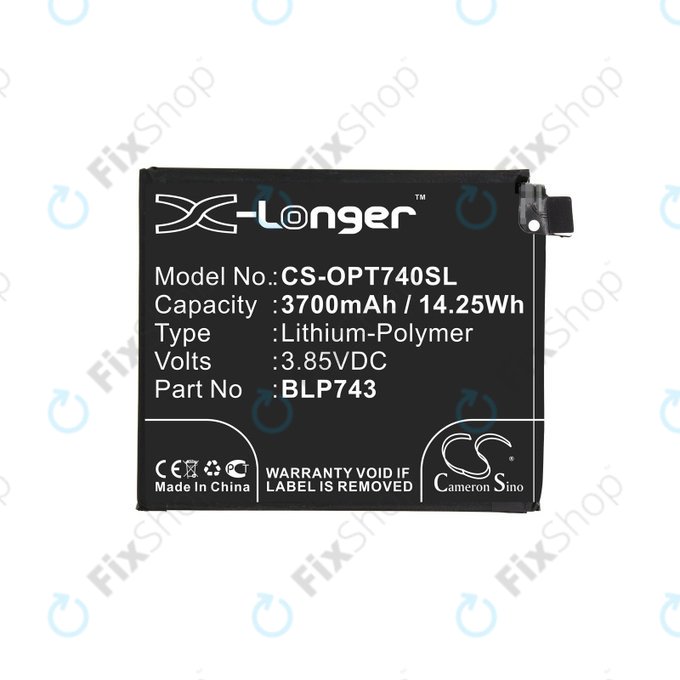Bateria dla OnePlus 7T, 3700mAh, Li-Pol, 3.85 V, BLP743, HQ