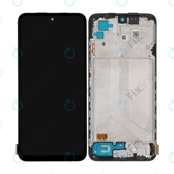 Wyświetlacz do Xiaomi Redmi Note 10S, Ekran dotykowy z ramką, 5600020K7B00, 560002K7BN00, Onyx Grey, Genuine Service Pack