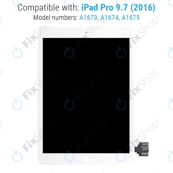 Wyświetlacz LCD dla iPad Pro 9.7" (2016), White, Ekran dotykowy bez ramki