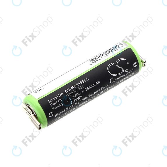 Bateria do Moser Easy Style 1881, 2000mAh, Ni-MH, 1.2V, 1852-7531, HQ
