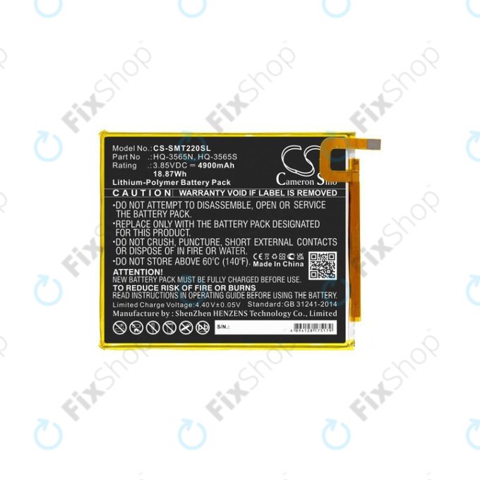 Bateria do Samsung Tab A7 Lite, HQ-3565N, 4900mAh, HQ