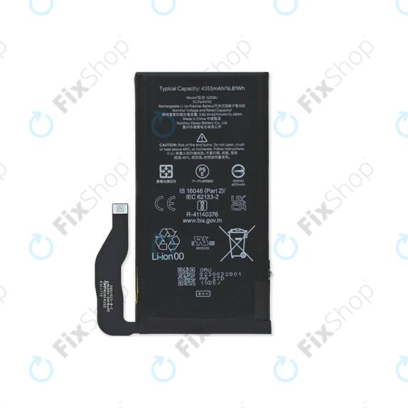 Bateria do Google Pixel 7 GVU6C, GQML3, 4355mAh, G949-00338-01, Genuine Service Pack