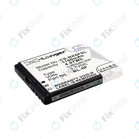Bateria do Nokia N78, N79, N95 8GB, 1100mAh, Li-Ion, 3.7V, BL-6F, HQ