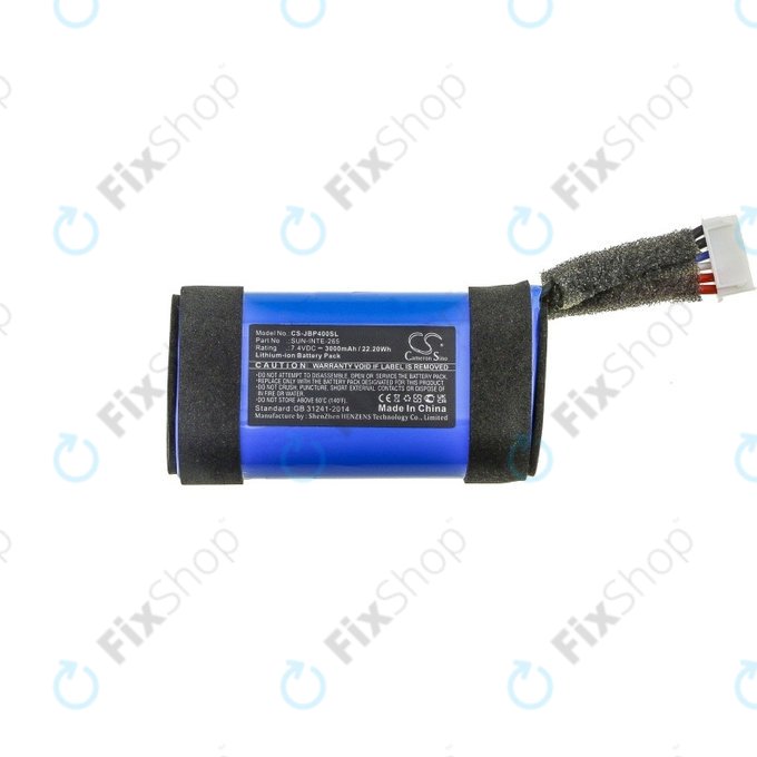 Bateria do JBL PartyBox On-The-Go, 3000mAh, Li-Ion, 7.4V, SUN-INTE-265, HQ