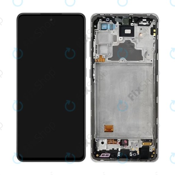 Wyświetlacz OLED do Samsung A72 A725F, A726B, Ekran dotykowy z ramką, Czarny, Black