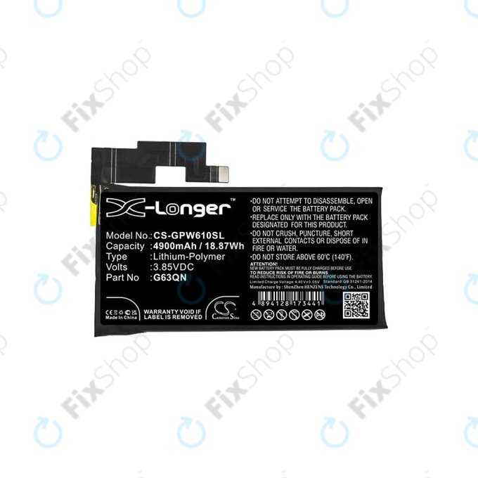 Bateria do Google Pixel 6 Pro, G63QN, 4900mAh, HQ