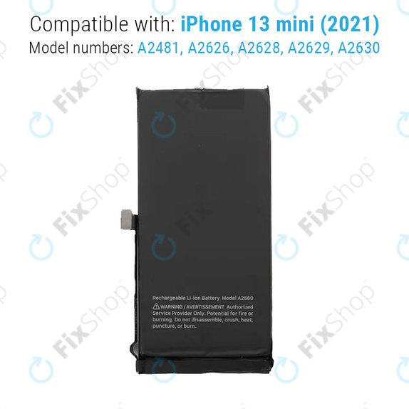 Bateria dla iPhone 13 Mini, 2406mAh