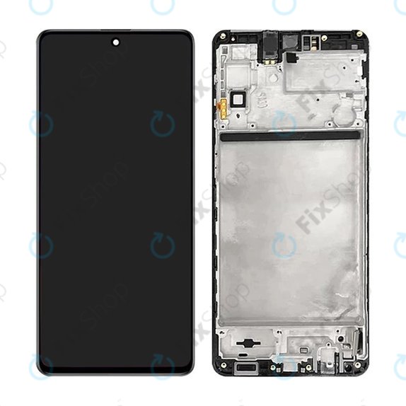 Wyświetlacz do Samsung M51 M515F, Ekran dotykowy z ramką, Celestial Black, TFT