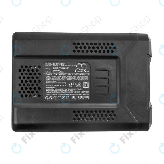 Bateria do Greenworks Pro 80V, Cramer 82V, Stiga Combi, Stiga Multiclip, 2000mAh, Li-Ion, 80V, 2901302, HQ