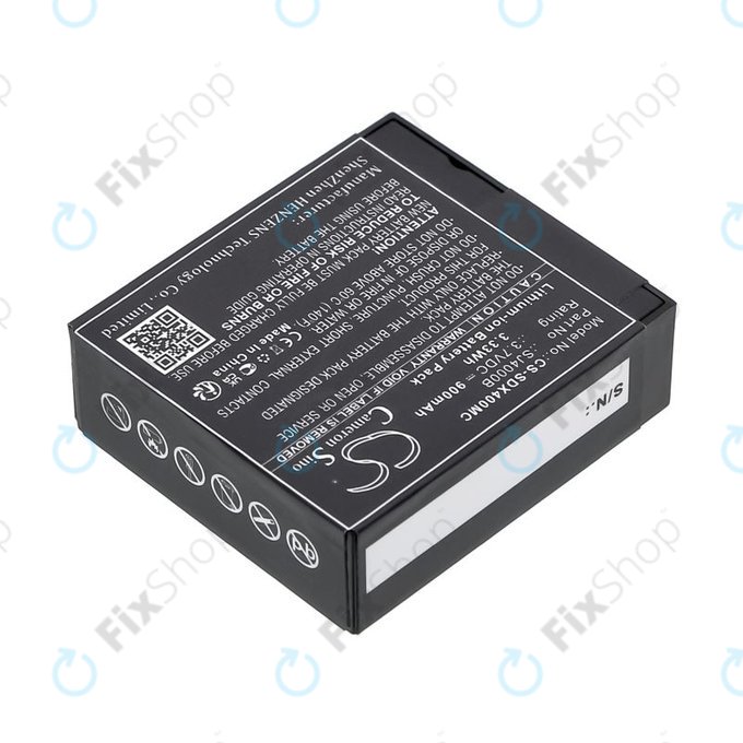 Bateria do SJCAM SJ4000, SJ5000, 900mAh, Li-Ion, 3.7V, SJ4000B, HQ