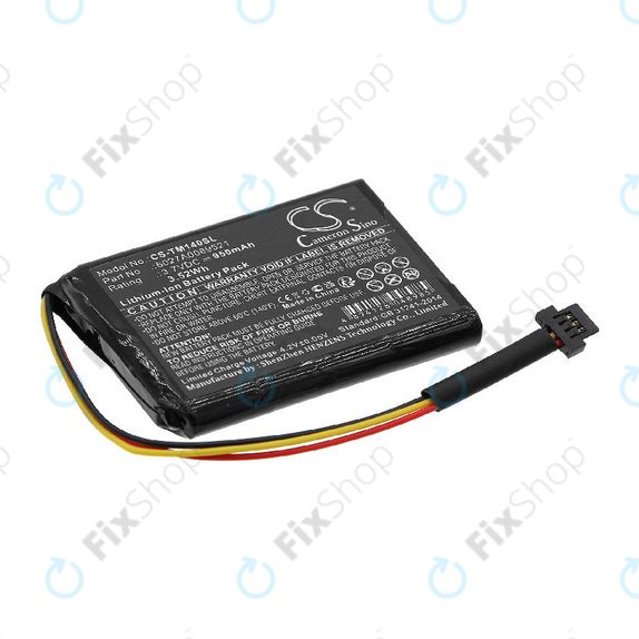 Bateria do TomTom One 140, Go 500, 950mAh, Li-ion, 3.7V, P2, HQ