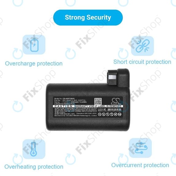 Bateria do AEG RX-seria, Electrolux E, P-seria, S91-0400410-SU2, OSBP72LI, OSBP72LI25, Li-Ion, 7,2V 2000mAh, HQ