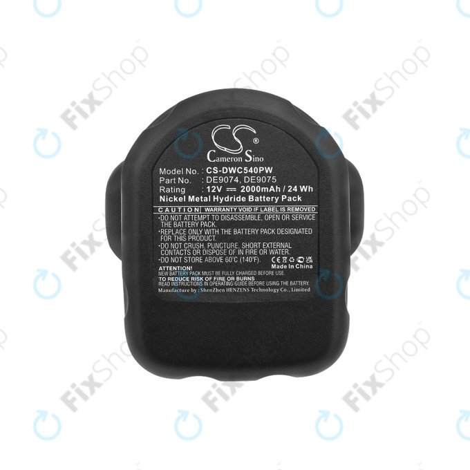 Bateria do DeWalt DC, DW, 2000-series, DE9074, DE9075, 152250-27, 397745-01, 2000mAh, HQ