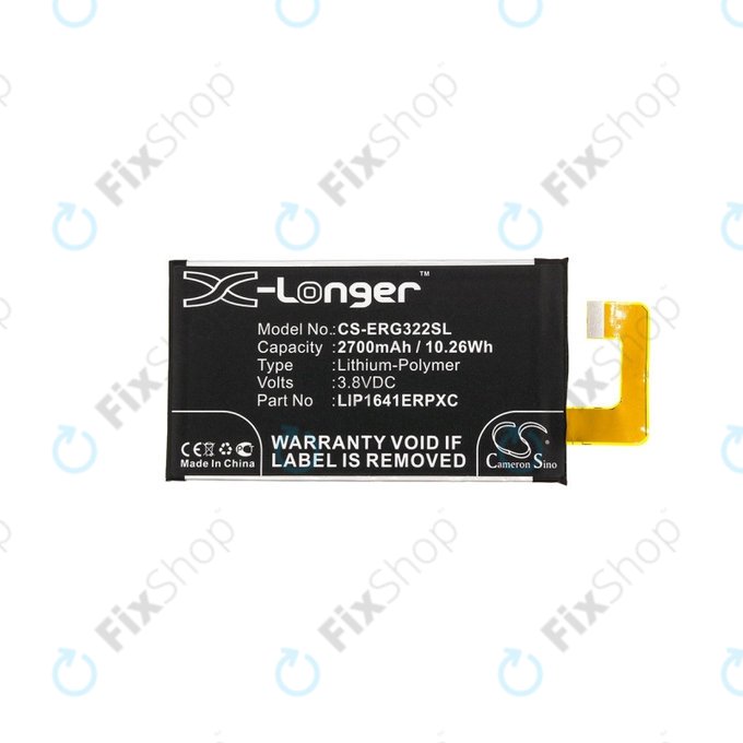 Bateria dla Sony Xperia XA1 Ultra G3221, 2700mAh, Li-Pol, 3.8 V, LIP1641ERPXC, HQ