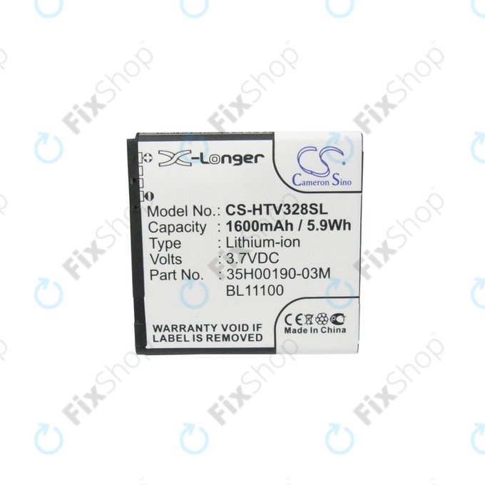 Bateria do HTC Desire X, Desire V, 1600mAh, Li-Ion, 3.7V, 35H00190-03M, HQ