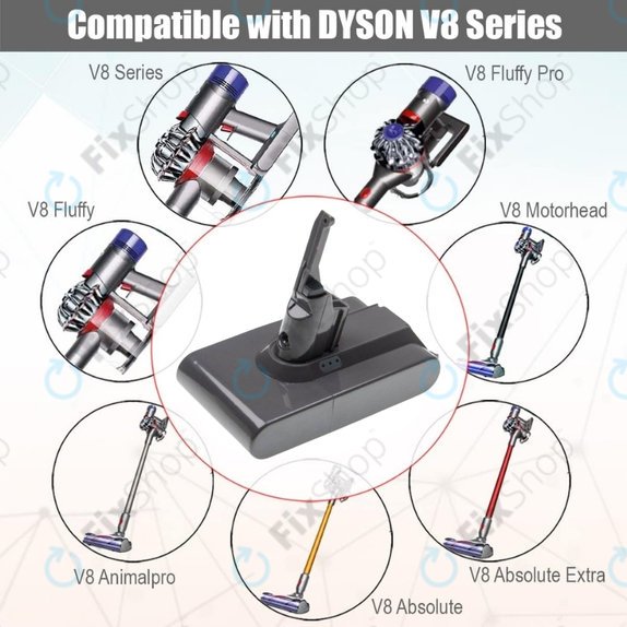 Bateria do Dyson V8, 215681, PM8-US-HFB1497A, Li-Ion, 21,6V 2000mAh