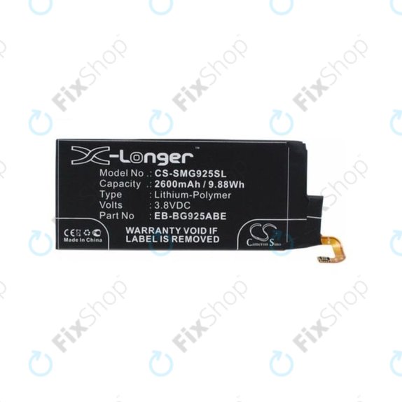 Bateria do Samsung S6 Edge G925F, EB-BG925ABE, 2600mAh, HQ