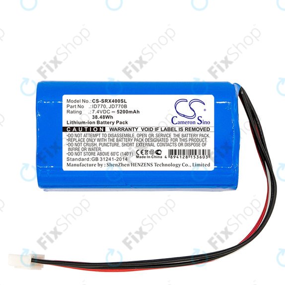 Bateria do Sony Srs-Xb40, Srs-Xb41, 5200mAh, Li-Ion, 7.4V, ID770, HQ