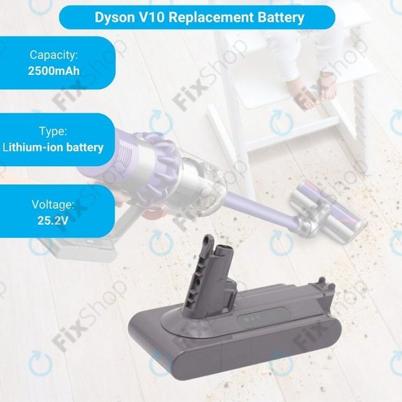 Bateria do Dyson V10, 969352-02, SV12, 206340, Li-Ion, 25,2V 3000mAh