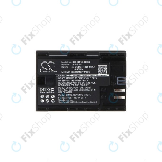Bateria do Canon EOS 5D, 5DS, 6, 7, 60, 70, R5, R6, LP-E6N, Li-Ion, 2000mAh, HQ