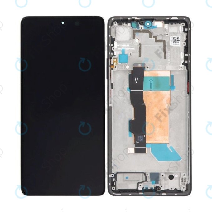 Wyświetlacz OLED do Xiaomi Poco F5 23049PCD8G, 23049PCD8I, Ekran dotykowy z ramką, Czarny, Black