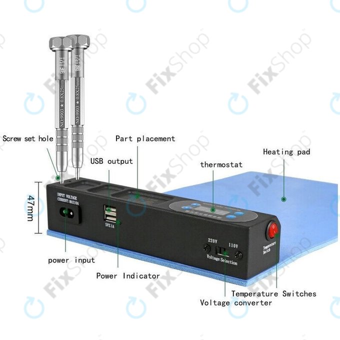 Podkładka grzewcza - separator ekranów LCD, Wylie WI-1805