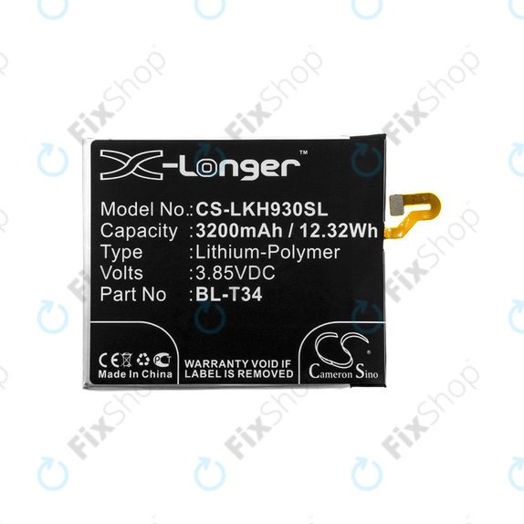 Bateria do LG H930, V30, V35, 3200mAh, Li-Pol, 3.85V, BL-T34, HQ