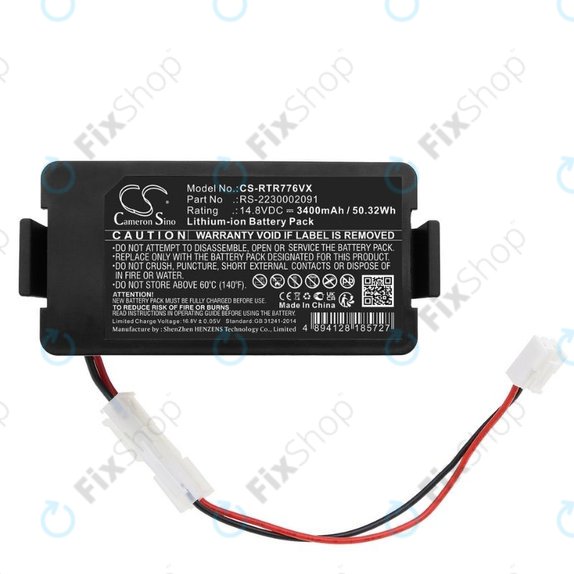 Bateria do Rowenta RR7774, RR7755, RS-2230002091, Li-Ion, 14,8V 3400mAh, HQ