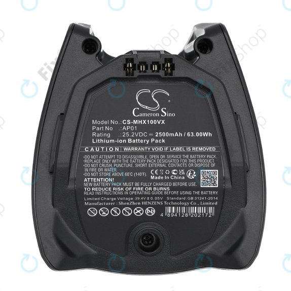 Bateria do Miele HX-series, AP01, Li-Ion, 25.2V, 2500mAh, HQ