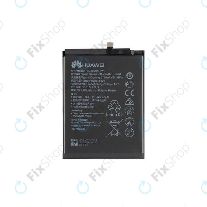 Bateria do Huawei Honor Play, Mate 20 Lite, Nova 3, P10 Plus, Nova 5T, View 10, HB386589ECW, 3750mAh, 24022732, 24022731, 24022209, Genuine Service Pack