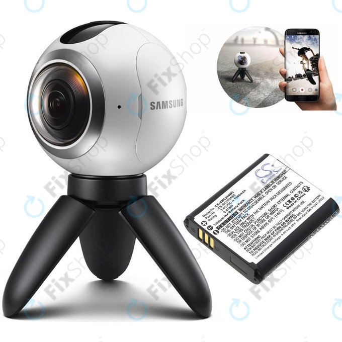 Bateria do Samsung Gear 360, 1300mAh, Li-Ion, 3.85V, EB-BC200ABE, HQ