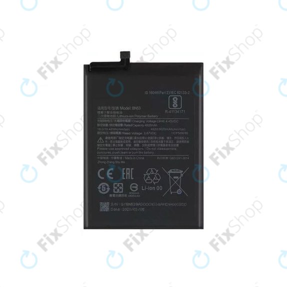 Bateria do Xiaomi Redmi Note 9 Pro, BN53, 5020mAh